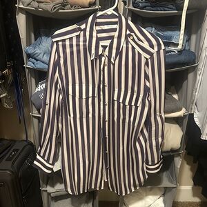 Equipment Striped Button-Up Shirt